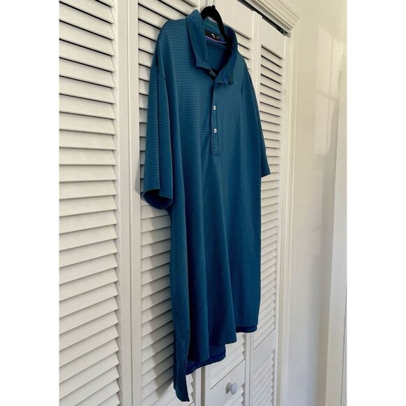 Ralph Lauren RLX Men's Performance Polo Shirt Green Blue XXL - Picture 2 of 9